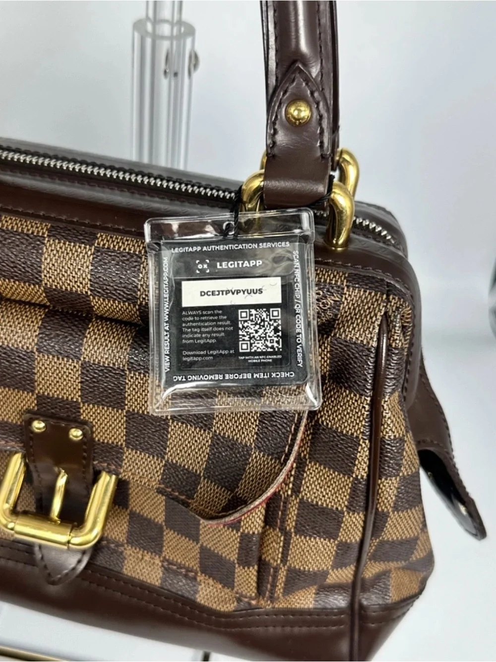 Louis Vuitton Damier Ebene Knightsbridge Top Handle Handbag